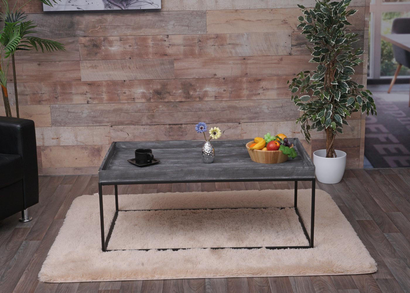 COUCHTISCH rechteckig Grau - Grau, Holz (60/110/46cm) - MCW