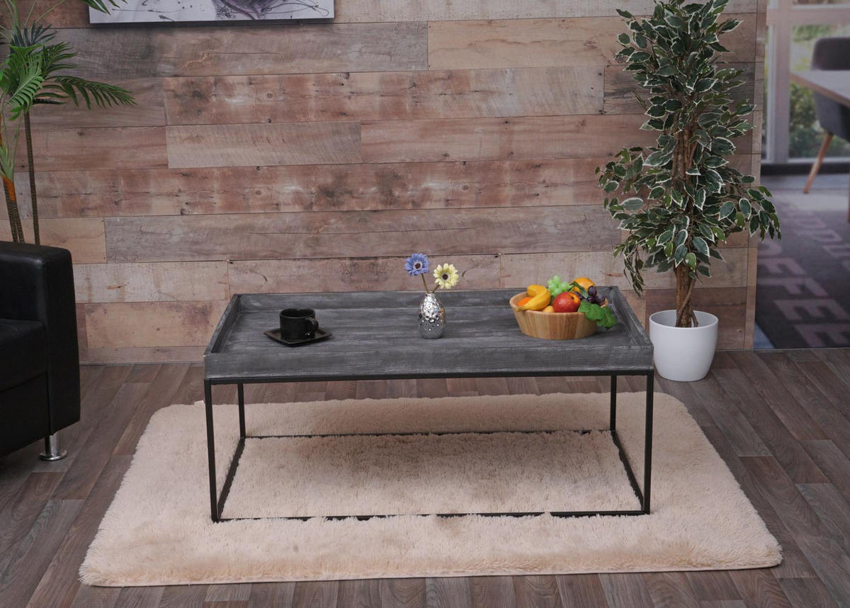 COUCHTISCH rechteckig Grau - Grau, Holz (60/110/46cm) - MCW