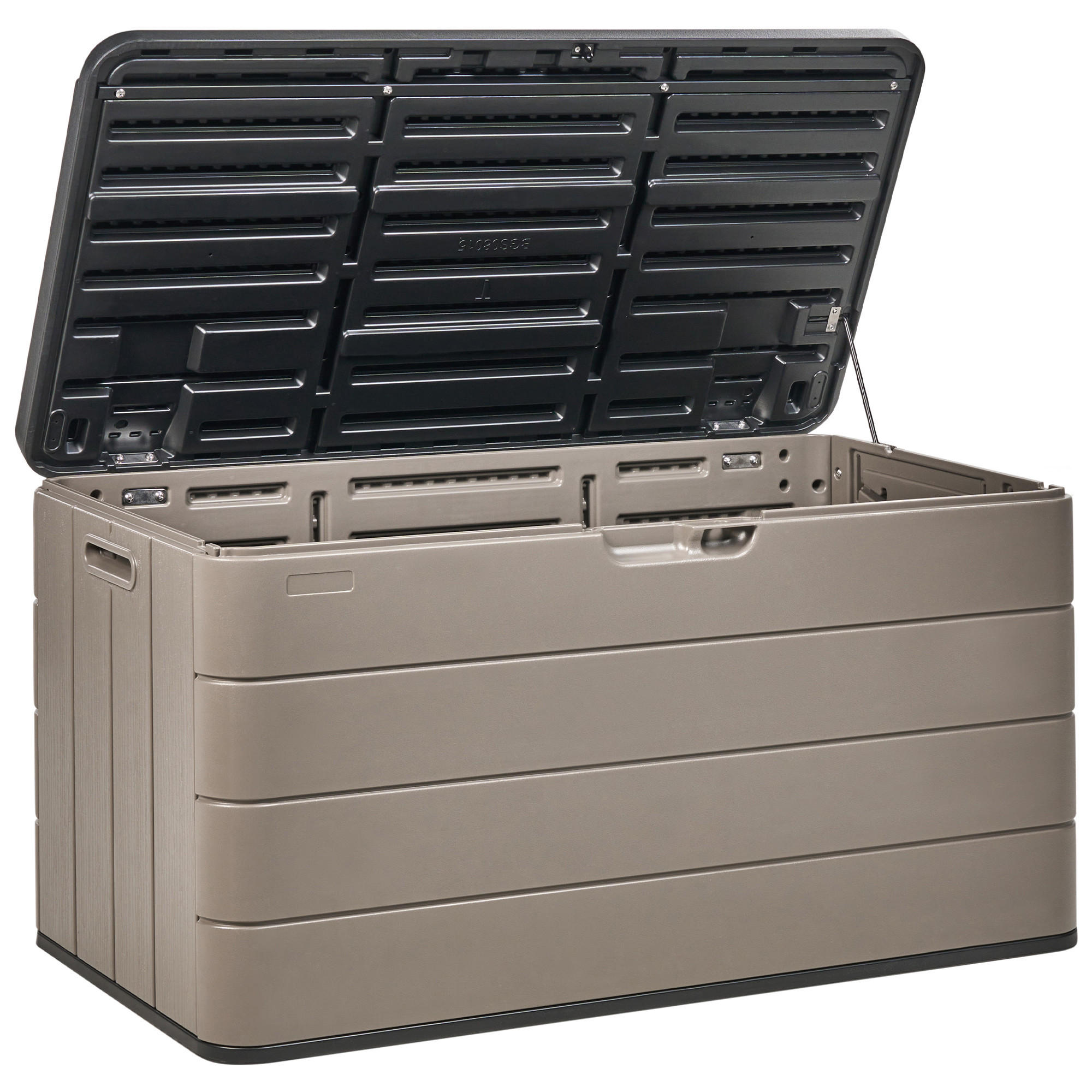 AUFBEWAHRUNGSBOX 116/ 60 cm Braun Milies - Schwarz/Braun, Kunststoff (116/60/60cm) - Beliani