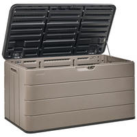 AUFBEWAHRUNGSBOX 116/ 60 cm Braun Milies - Schwarz/Braun, Kunststoff (116/60/60cm) - Beliani