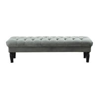 SITZBANK - 1 Person - Samt, Stoff - Grau - RINALDO - Grau, Textil (160/46/50cm) - Vente-Unique