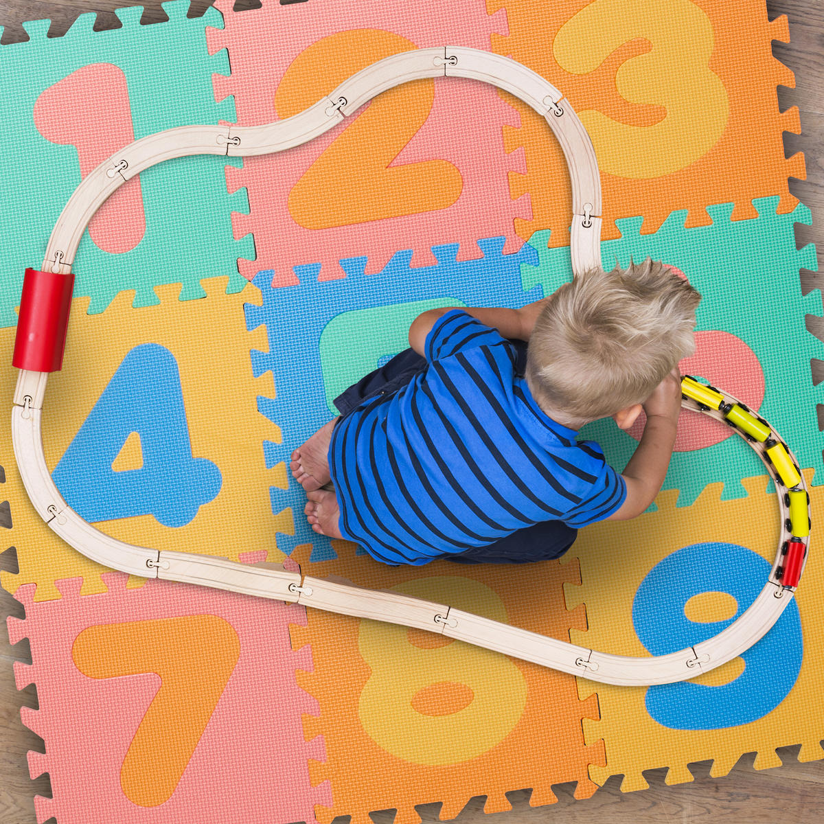 25-TLG.PUZZLEMATTE - Multicolor, Textil (30/30cm) - Relaxdays