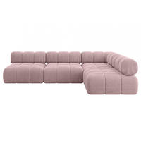 ECKSOFA modulares Sofa Samaro-L2 - 285x190x70 cm Rosa Cord - Rosa, Holzwerkstoff/Textil (285/190cm) - ALTDECOR
