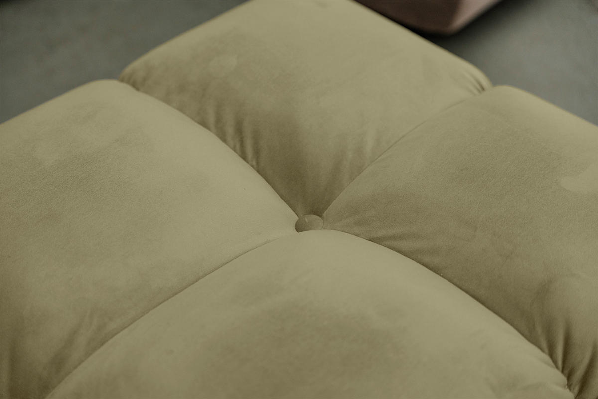 ECKSOFA VIVIEN Grün Velvet - Schwarz/Olivgrün, Kunststoff/Textil (290/178cm) - KAWOLA