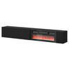 TV-LOWBOARD Capital 200 EF mit Kamin - Schwarz, Holzwerkstoff (200/38/30cm) - MIRJAN24