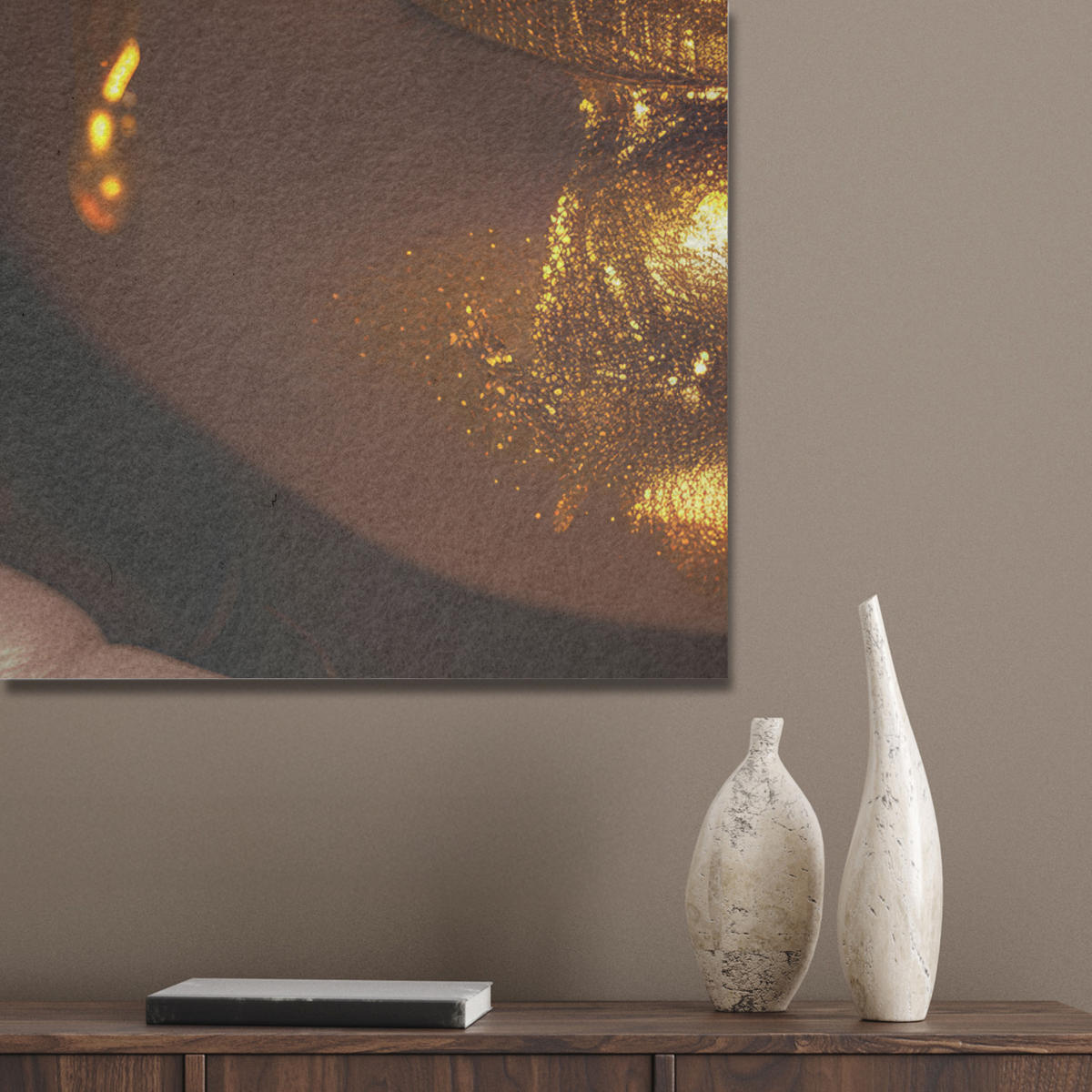 AKUSTIKBILD Frau - Gold - Luxus - Porträt Wanddeko 60x90 cm - Goldfarben, Kunststoff (60/90/0.9cm) - MuchoWow
