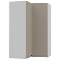 ECKHÄNGESCHRANK Avellino W14/60 Weiß / Stone Grey Acryl Matt 60 / 60 / 96cm - Weiß/Grau, Holz/Holzwerkstoff (60/96/60cm) - Feldmann-Wohnen