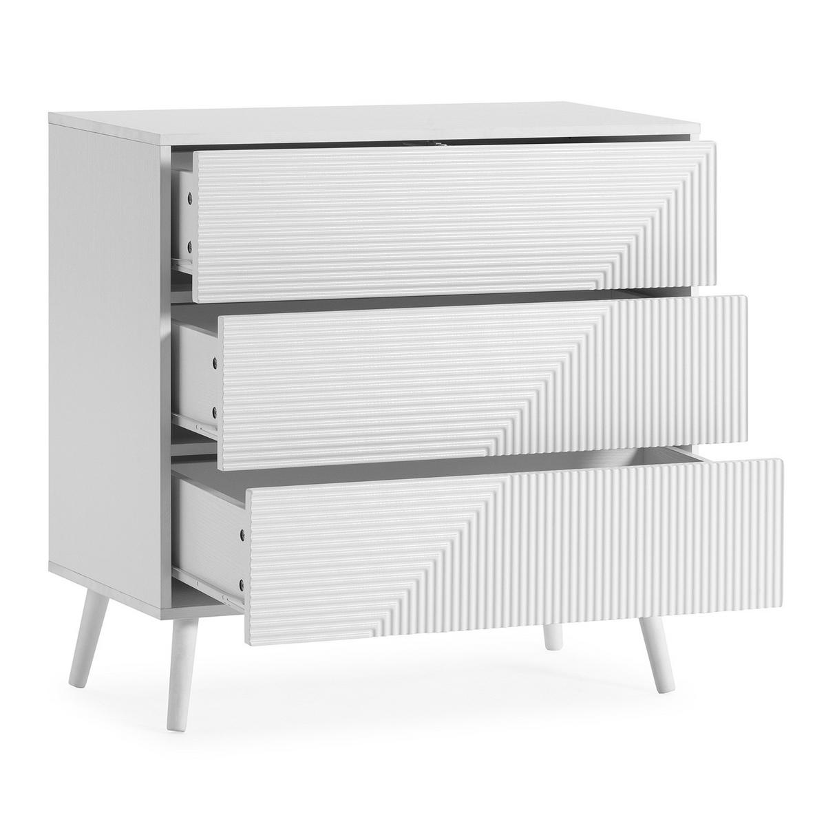 KOMMODE 80/80/40 Telmo Weiß - Weiß, Holzwerkstoff (80/80/40cm) - VS Venta-stock