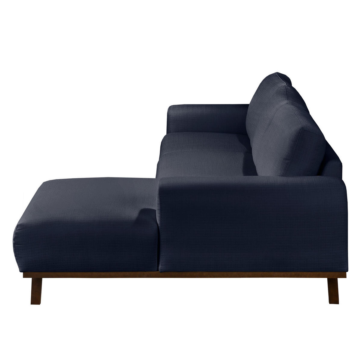 ECKSOFA - Strukturstoff - Dunkelblau, Textil (286/152cm) - home24