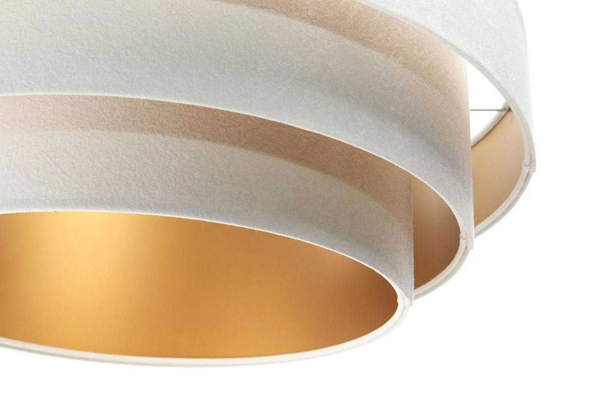 HÄNGELEUCHTE Gold 60/20 cm - Goldfarben/Weiß, Kunststoff (60/1.5/20cm) - ONZENO