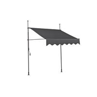 KLEMMMARKISE Schrabo 250cm Ohne Bohren Höhenverstellbar Anthrazit - Anthrazit, Kunststoff (250/309/150cm) - DELUKE