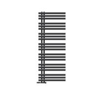 KOUPELNOVÉ těleso Iron EM 600 × 1600 mm, antracitové, s rohovým ventilem - antracitová, kov (60/160/3cm) - LuxeBath