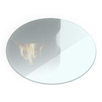 GLASPLATTE für Kaminofen Ø100 cm – Milchglas Optik - Transparent, Glas (100/100/0.4cm) - ArtPrintCave