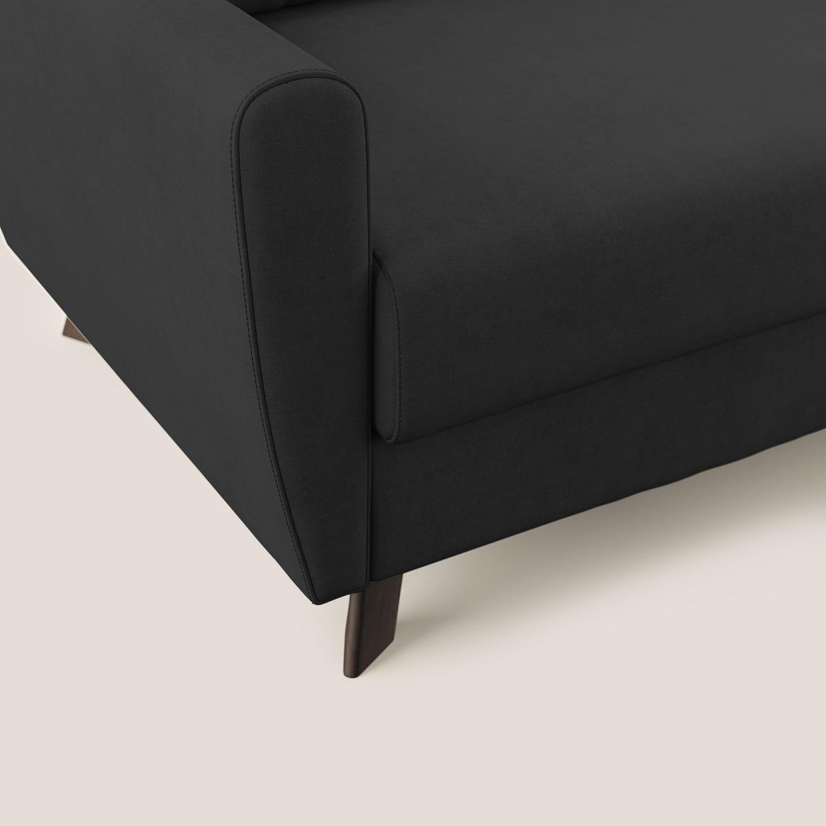 SCHLAFSOFA Callisto - Schwarz, Textil (208/97/96cm) - Divani.store