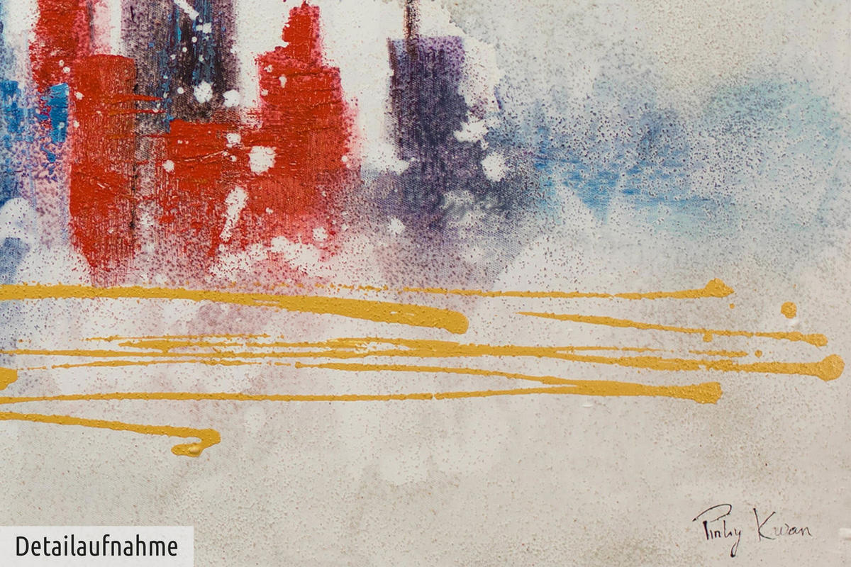 ACRYLBILD HANDGEMALT 150/50 cm - Multicolor, Holz/Textil (150/50cm) - KUNSTLOFT