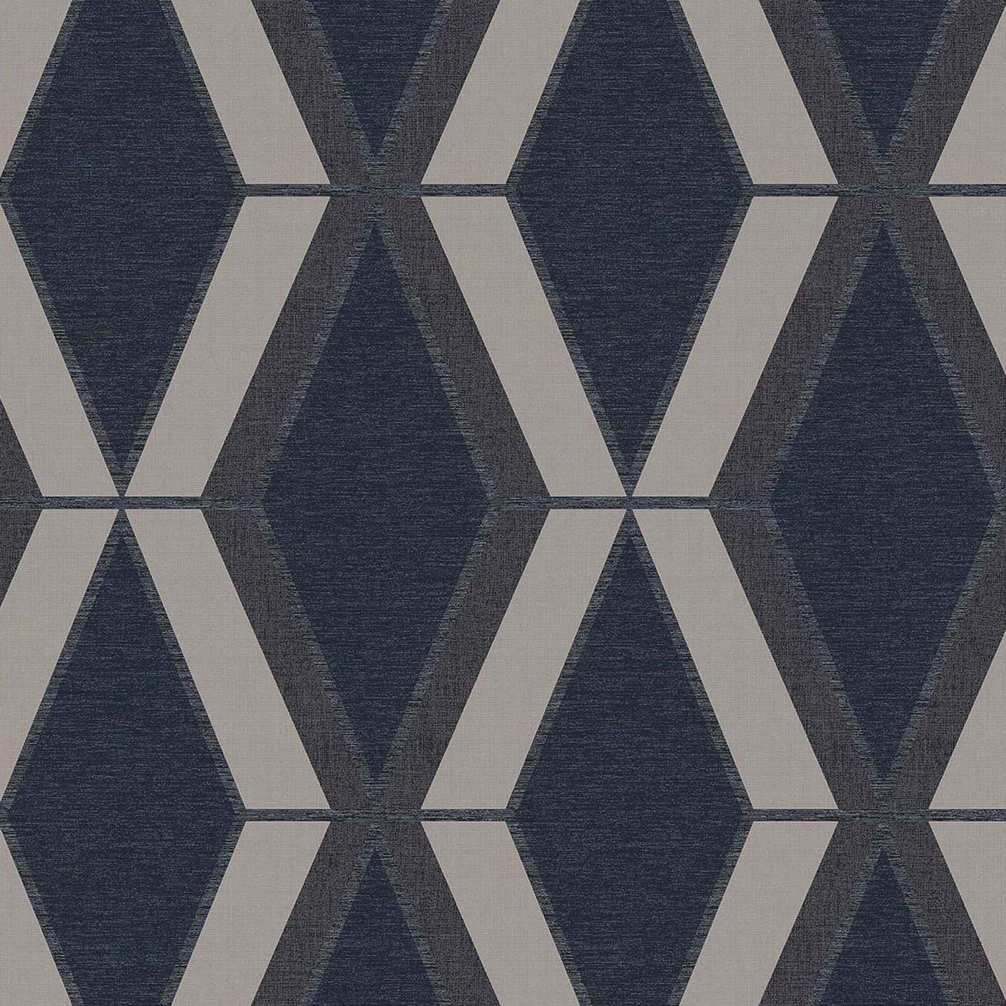 VLIESTAPETE Optical Dreieck Blau - Blau, Papier/Kunststoff (52/1000cm) - next