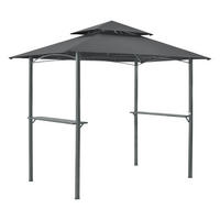 PAVILLON Parga - Dunkelgrau, Textil/Metall (241/250/151cm) - [en.casa]