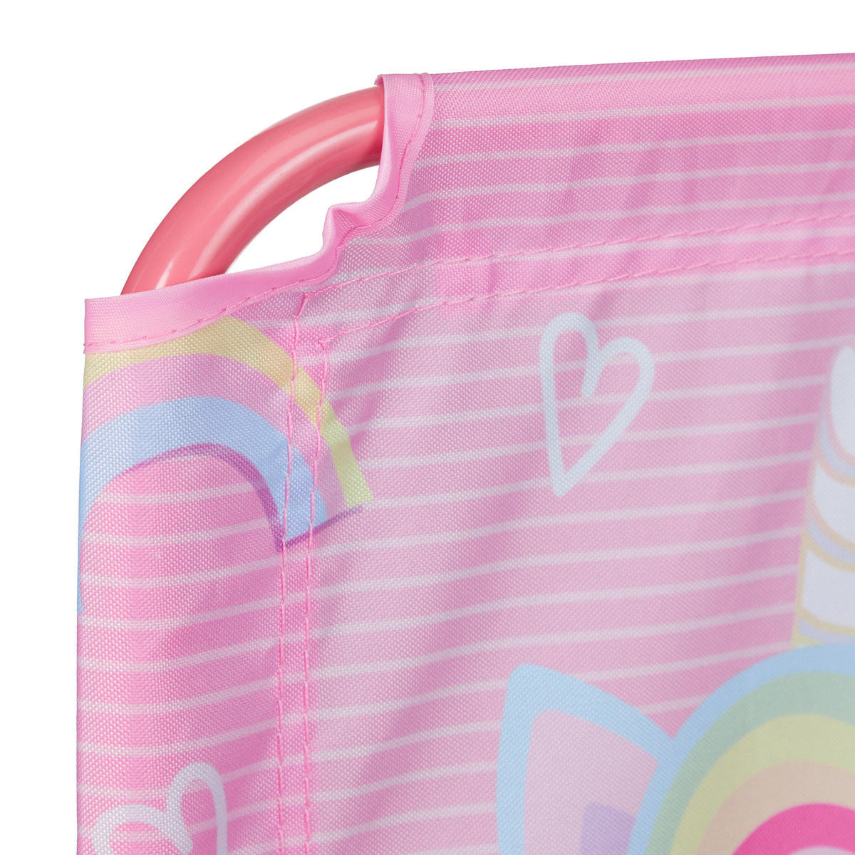 KINDER-KLAPPSTUHL - Rosa, Textil/Metall (36/51.5/37.5cm) - Relaxdays