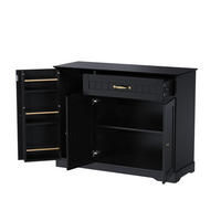 SIDEBOARD mit Schublade & 3 Türen in Schwarz – moderner Stauraum - Schwarz, Holzwerkstoff (107/83.4/40cm) - BEAOK