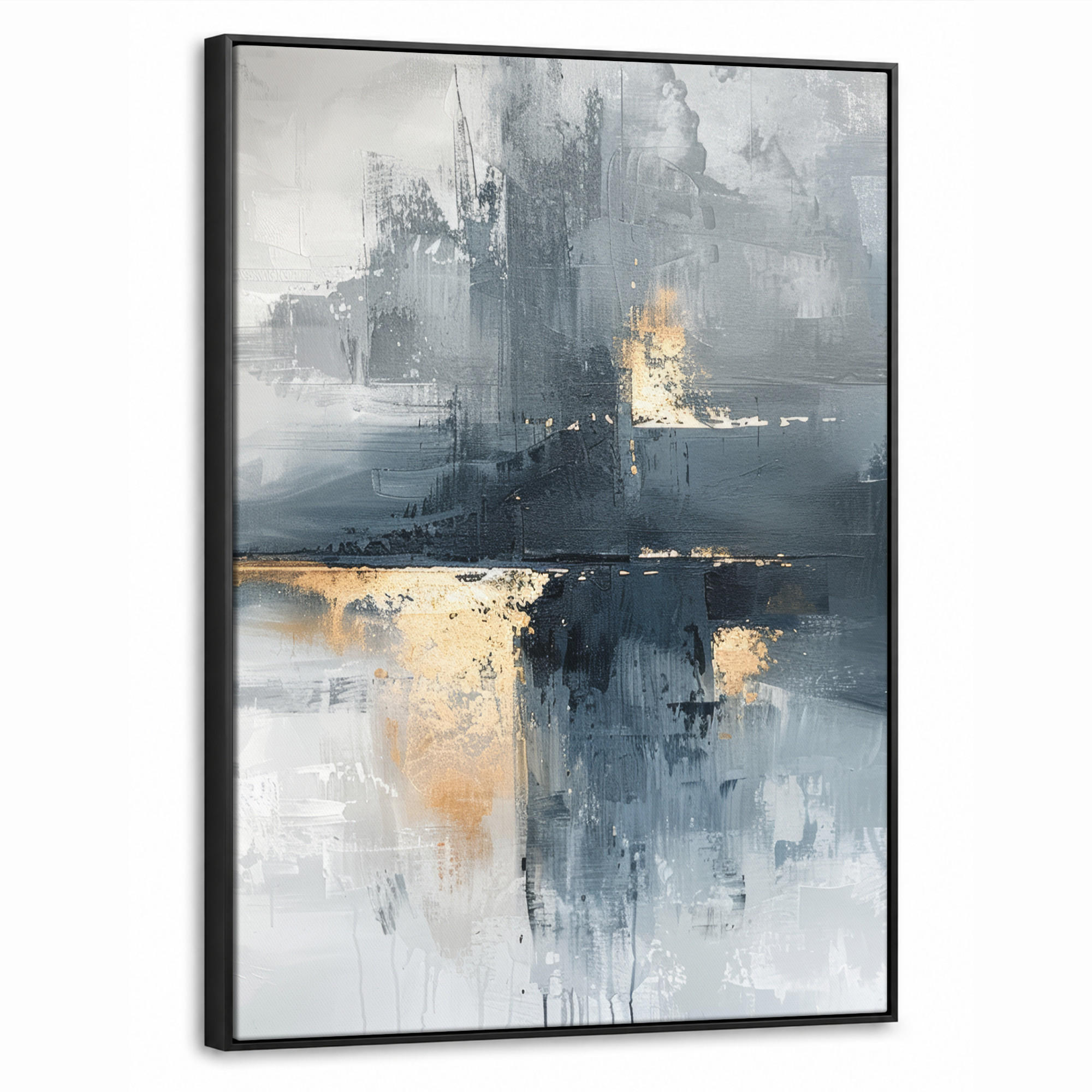 MuchoWow Leinwand Dunkelgrau 50x70 cm