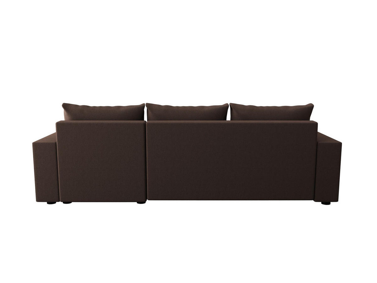 ECKSOFA HEWLET L BIS Cosmic 800 Rechts mit Schlaffunktion - Braun, Textil (240/140cm) - Bedante