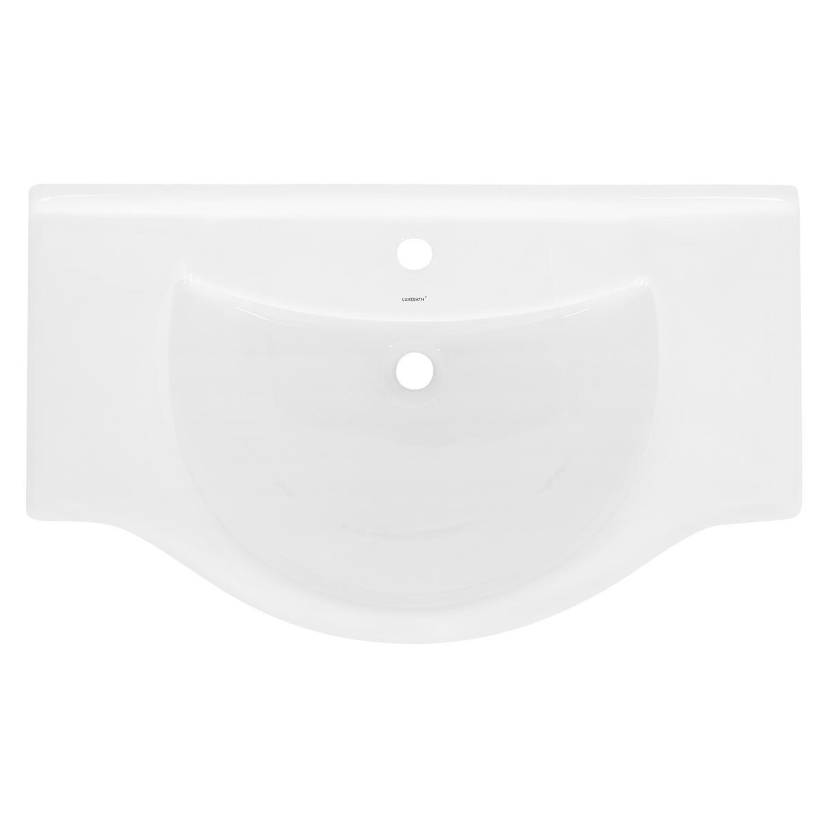 WASCHBECKEN - Weiß, Keramik (51.5/21.5/86cm) - ML-DESIGN