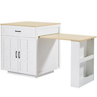 BARTISCH AUSZIEHBAR Stauraum 2 Schubladen 4 Fächer Weiß - Weiß, Holzwerkstoff (133/93.5/70cm) - FLIEKS