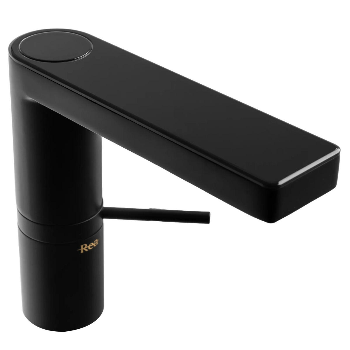 WASCHBECKENARMATUR Rea Amar Lcd Black Low - Schwarz, Metall (4.2/14.5/16cm) - REA