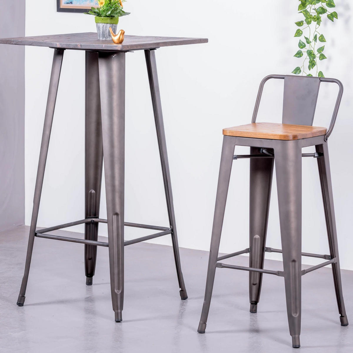 HOCKER Metall Alteiche - Alteiche, Metall (42/94/42cm) - Nest Dream