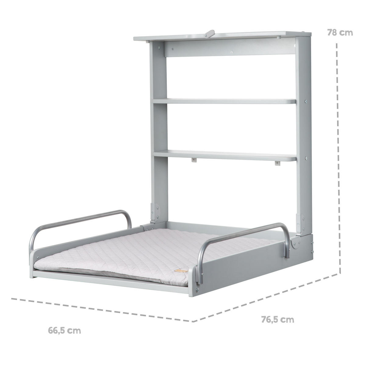 WANDWICKELREGAL roba Style grau - Taupe, Holzwerkstoff (66.5/78/76.5cm) - Roba