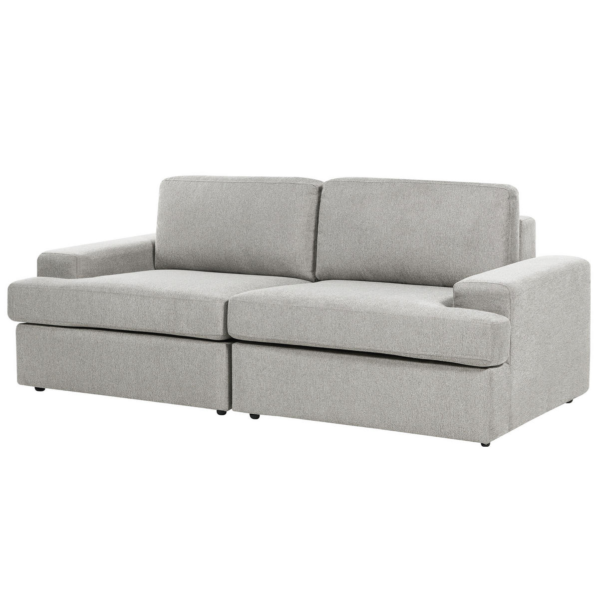 SOFA-SET 4-sitzer hellgrau Alla - Grau, Textil (112/112/208cm) - Beliani