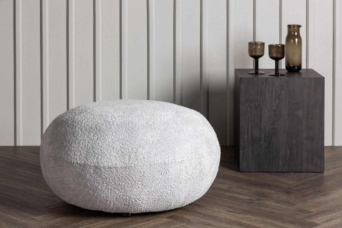 SITZPOUF BOLOGNA Grau 74x74x40 cm - Grau, Textil (74/40/74cm) - FURNLUX