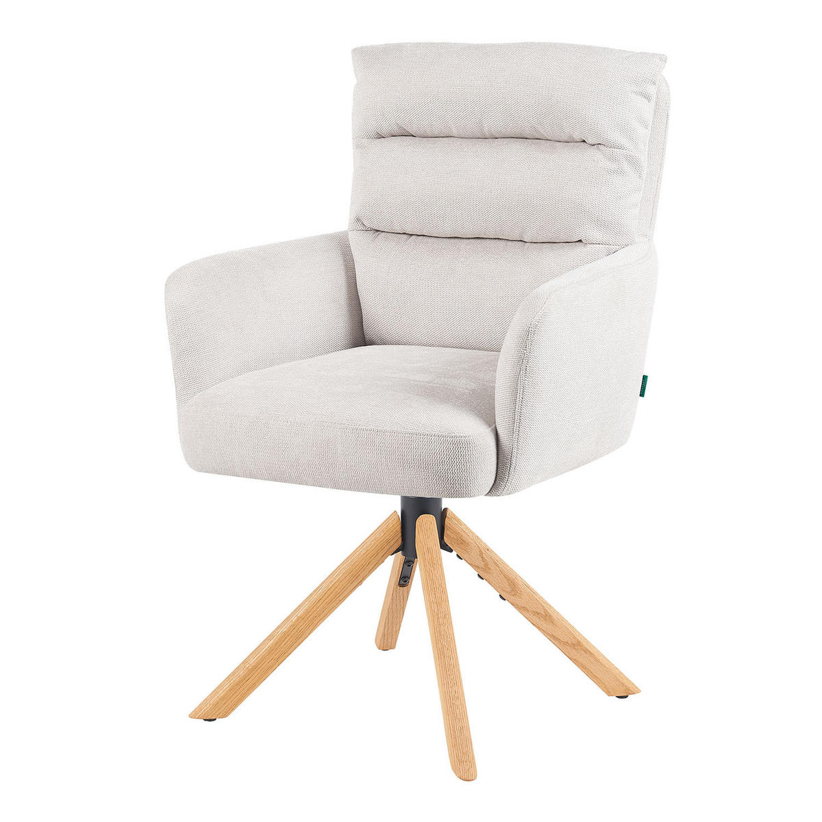 ARMLEHNSTUHL Mika-Jule - Honigeiche/Creme, Eichenholz/Holz (59/94/66cm) - DUBI Möbel