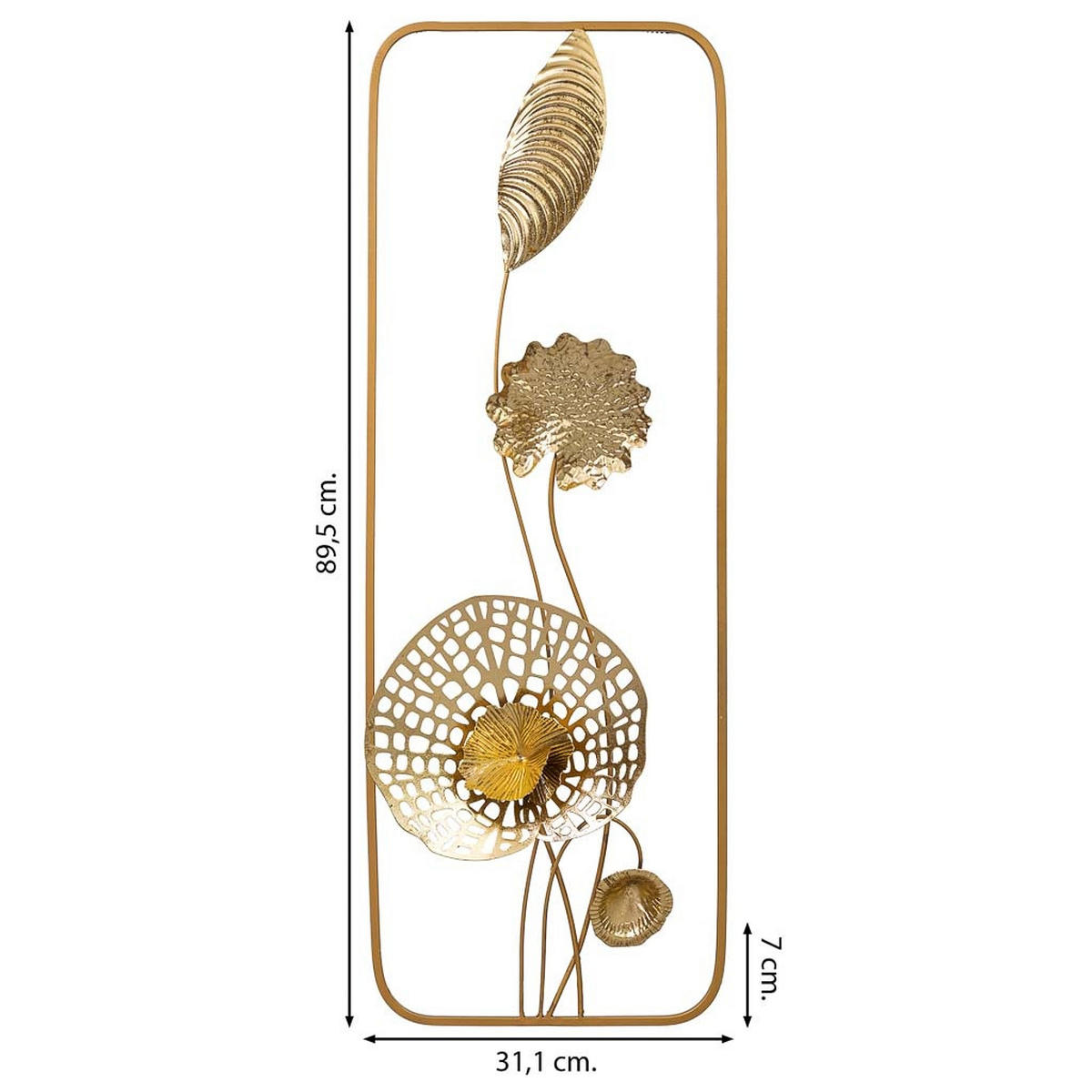 WANDDEKO-OBJEKT aus Metall, 31x90x7cm - Multicolor, Metall (31.1/7/89.5cm) - Wanderlust