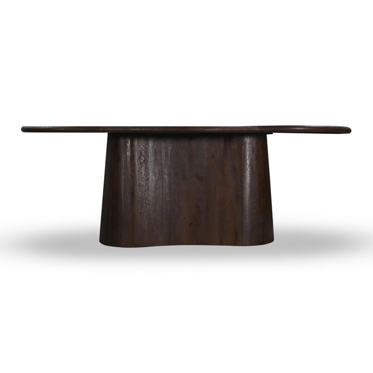 ESSTISCH mit organischer Form 220cm, braun - Dunkelbraun, Holz (220/100/77cm) - Giga Meubel
