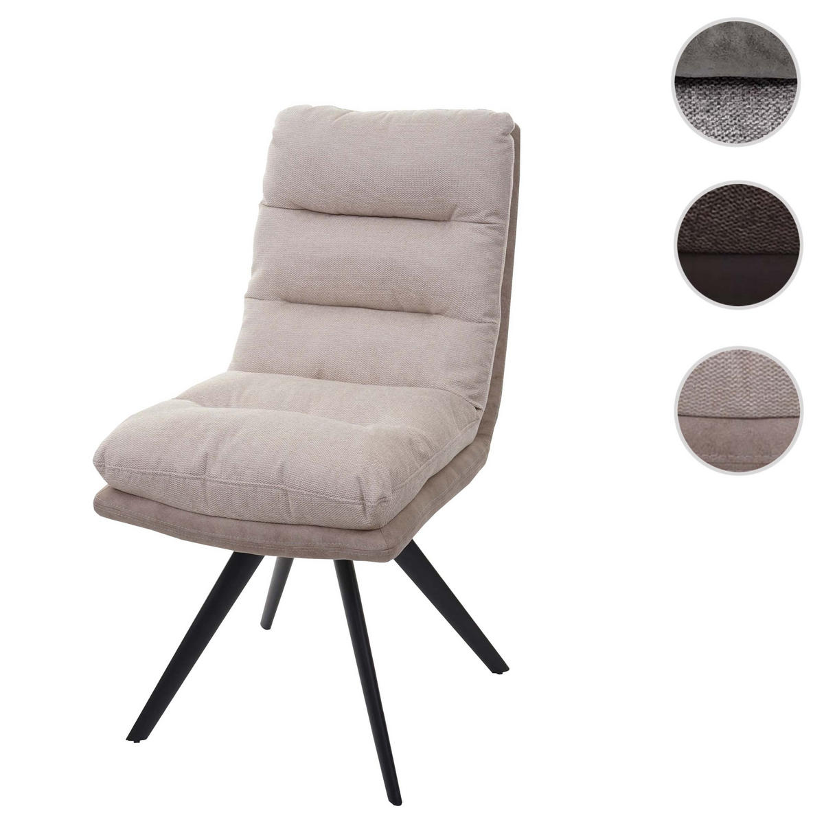 ESSZIMMERSTUHL Cremeweiß - Weiß, Textil (49/93/68cm) - MCW