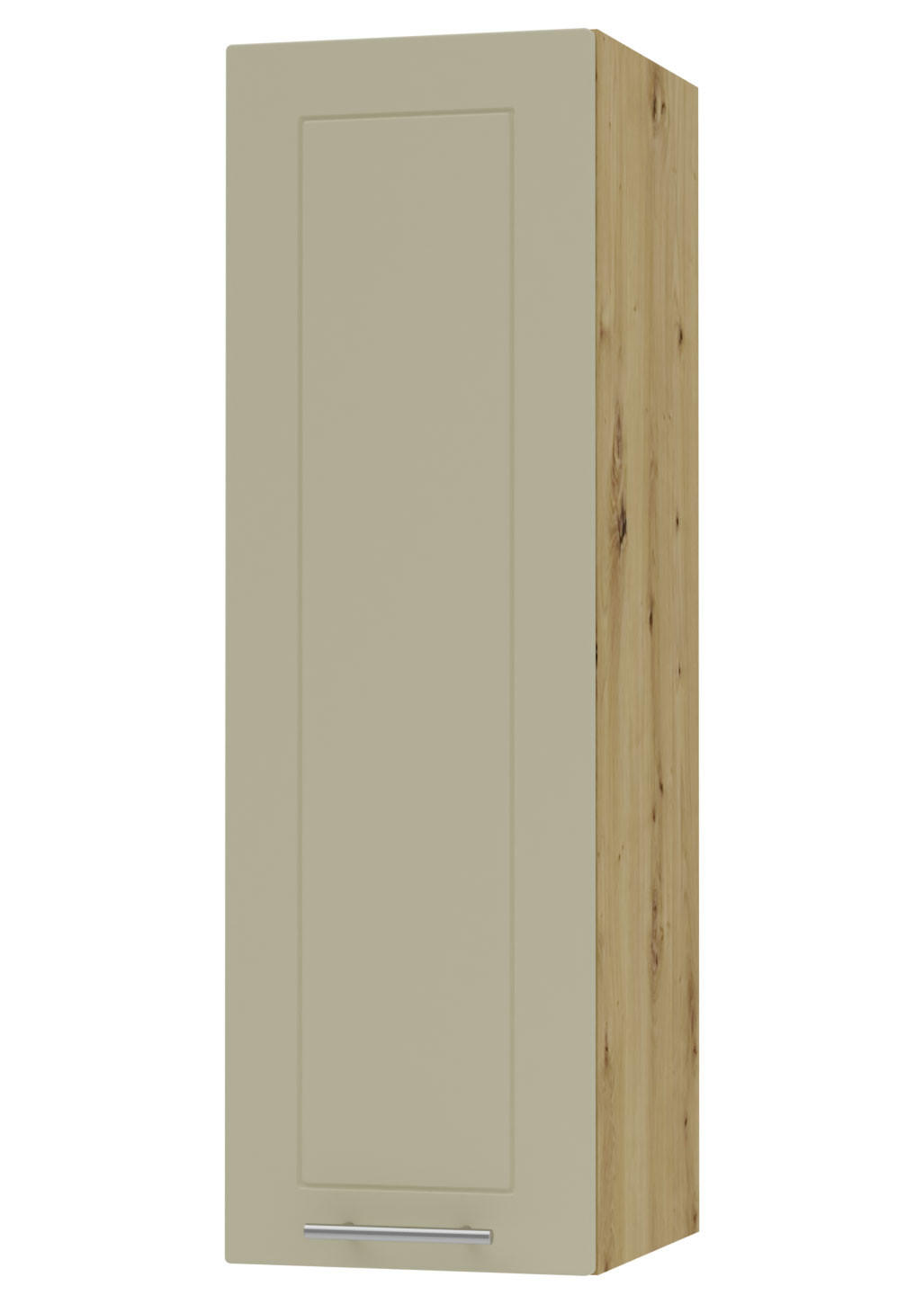 KÜCHENHÄNGESCHRANK Kvantum W4/20 Weiß Matt / Eiche Artisan Matt 20 / 32,5 / 96cm - Creme/Eiche Artisan, Holz/Holzwerkstoff (20/96/32.5cm) - Feldmann-Wohnen