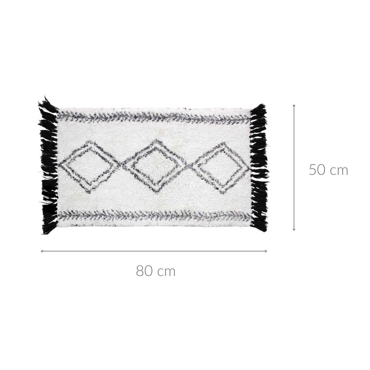 BADEMATTE Freya 50/80 cm - Schwarz, Naturmaterialien (80/50cm) - Douceur d´intérieur