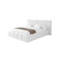 POLSTERBETT mit Bettkasten und Lattenrost, Bett mit Matratze H3/H4 - NILO 140x200 Weiß - Weiß, Holzwerkstoff/Textil (140/200cm) - ALTDECOR