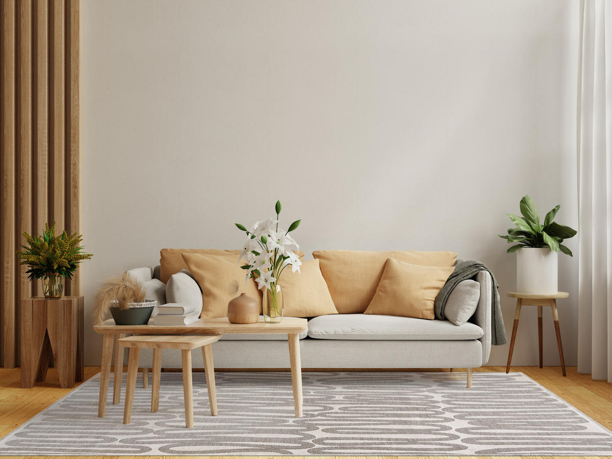 TEPPICH Zweiseitiger Beige Modern Abstrakt - Kurzflor Rechteckig Weich - Weiß Ecru Creme - 120 x 170 cm - Ecru, Textil (120/170cm) - Mazovia