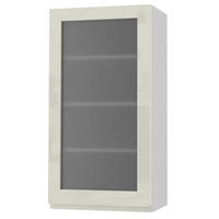 HÄNGESCHRANK Florence W4S/50 Weiß / RAL 1013 perlweiß HG 50 / 32,5 / 96cm - Türanschlag links - Weiß Hochglanz/Weiß, Holz/Holzwerkstoff (50/96/32.5cm) - Feldmann-Wohnen