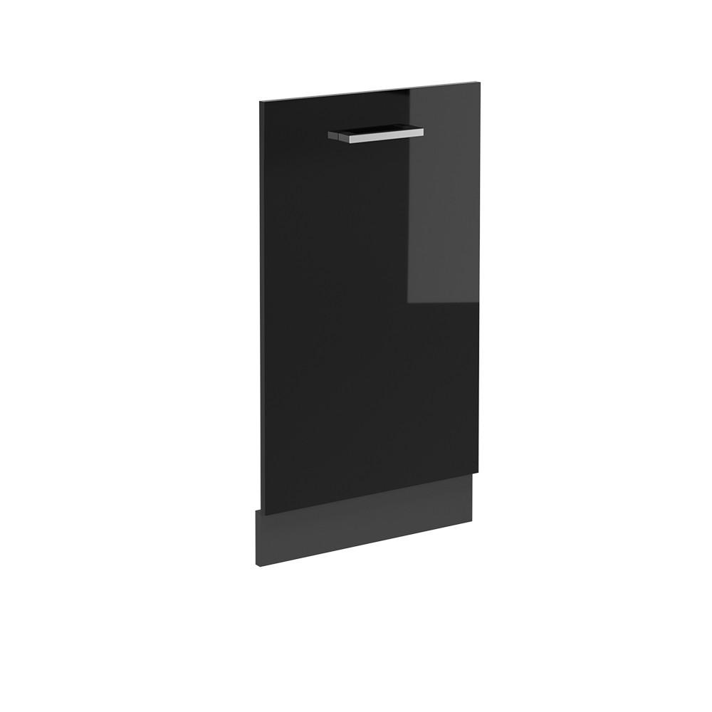 GESCHIRRSPÜLBLENDE R-Line Schwarz Hochglanz 45 cm ohne Arbeitsplatte - Schwarz Hochglanz/Anthrazit, Holzwerkstoff (45/81.8/1.6cm) - Vicco