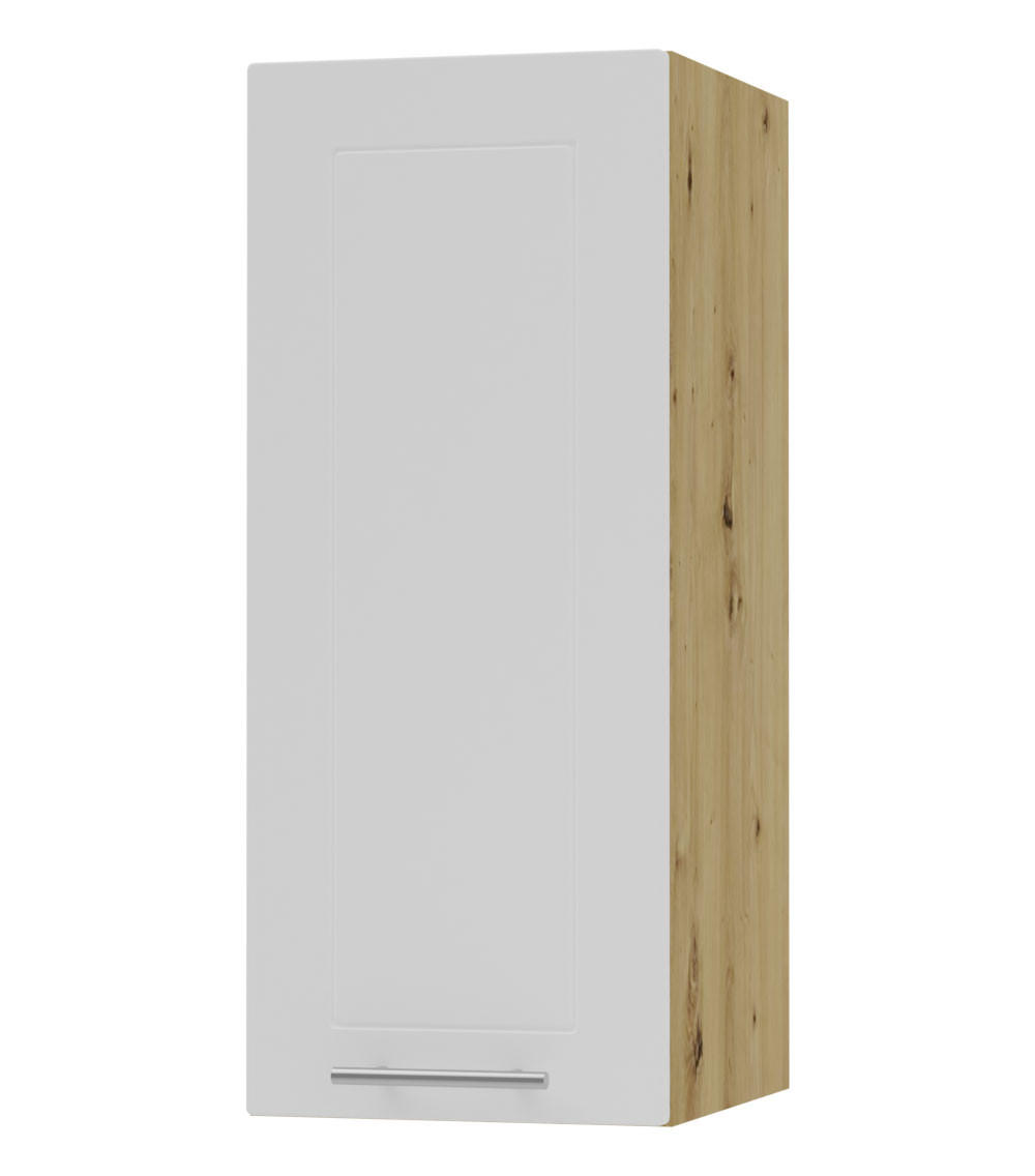 KÜCHENHÄNGESCHRANK Kvantum W2/20 Weiß Matt / Eiche Artisan Matt 20 / 32,5 / 72cm - Eiche Artisan/Weiß, Holz/Holzwerkstoff (20/72/32.5cm) - Feldmann-Wohnen