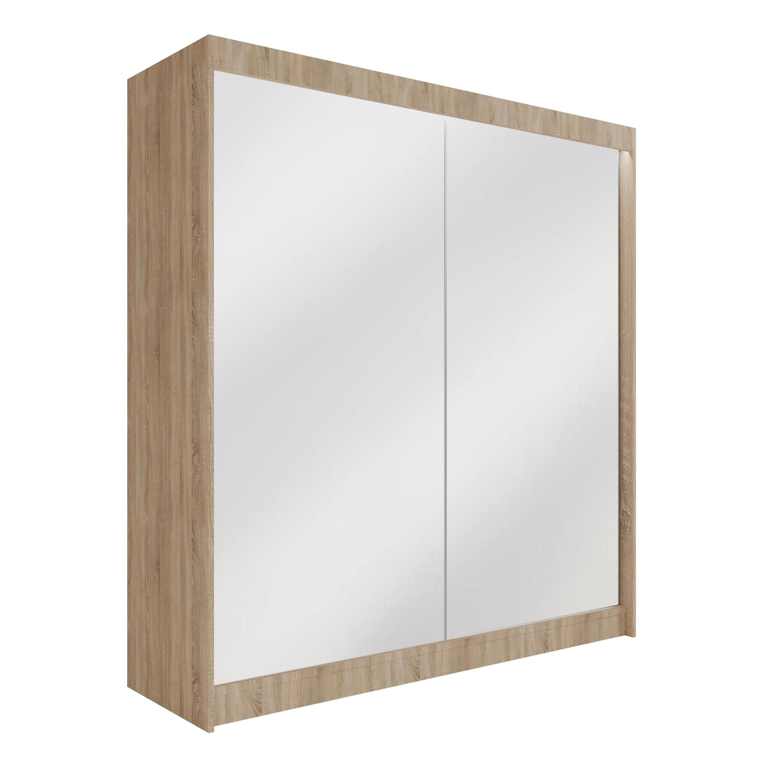 ALTDECOR ŠATNÍ SKŘÍŇ AMOHA s LED – 200 cm – Sonoma dub