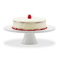 TORTENPLATTE - Weiß, Keramik (32/10/32cm) - Relaxdays