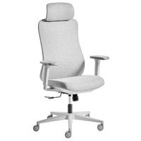 BÜROSTUHL Hellgrau Nemoar - Hellgrau/Grau, Kunststoff/Textil (70/118/70cm) - Beliani