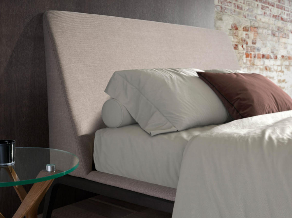 BETT Bett aus grauem Stoff 192/230/101 cm - Schwarz/Grau, Textil (180/200cm) - ANGEL CERDA