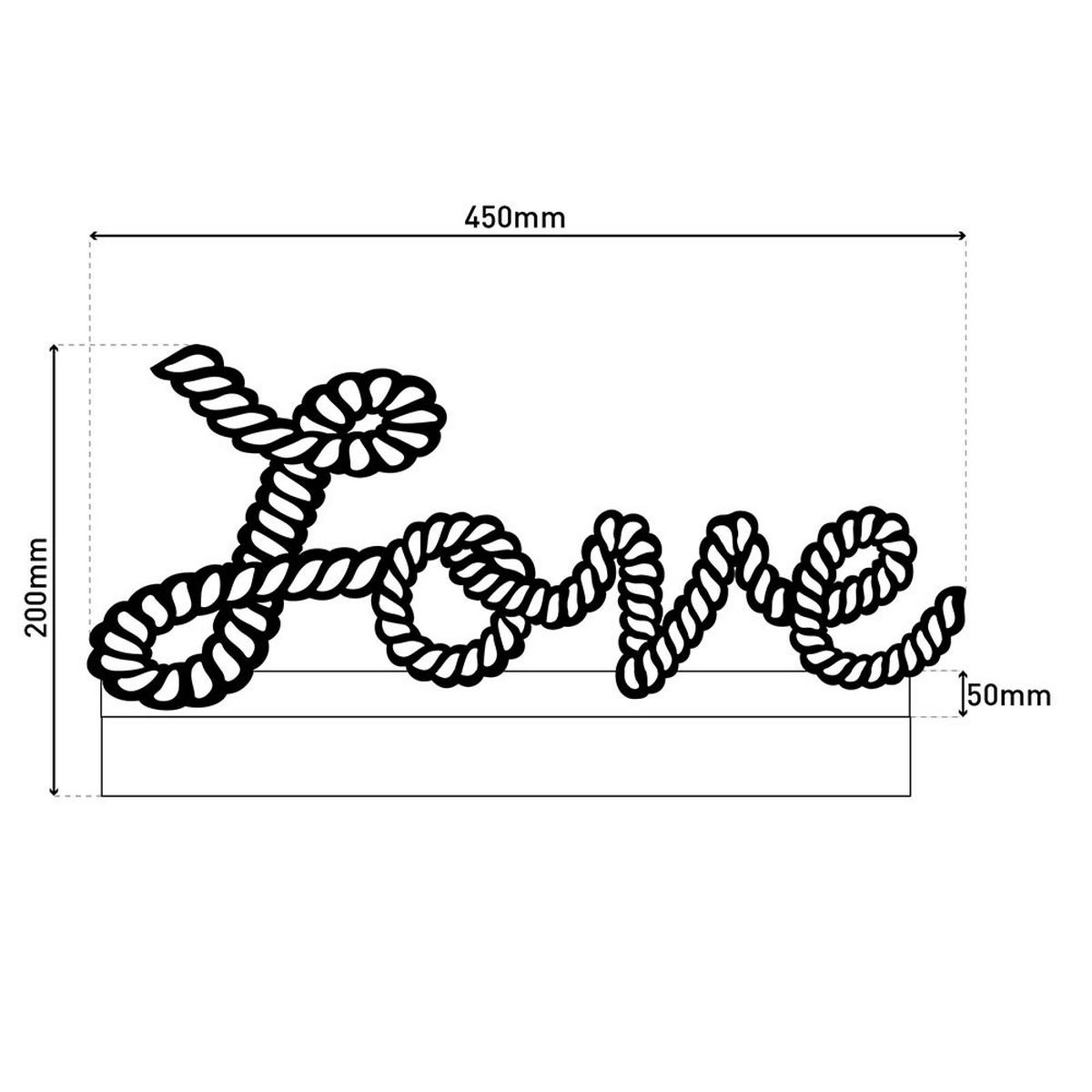 LED TISCHLEUCHTE Hanfseil Weiß - Weiß, Metall (45/5/20cm)
