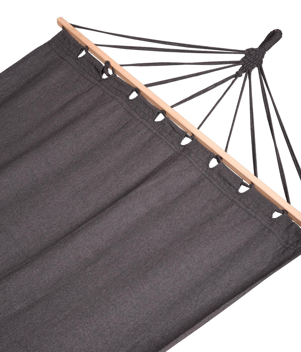 HÄNGEMATTE Trier Anthrazit Kastanie Relaxmatte zum Hängen - Anthrazit, Holz (100/0.6/280cm) - DELUKE