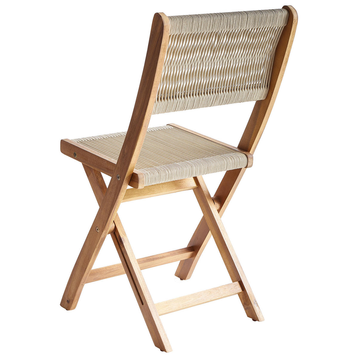 GARTENMÖBEL-SET 4-Sitzer Beige Prossedi - Hellbraun/Beige, Holz (120/75/60cm) - Beliani